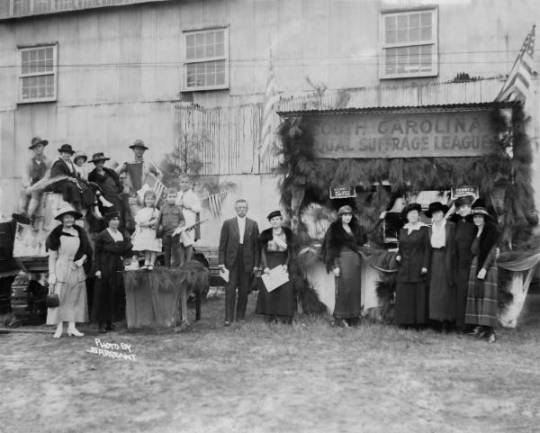 South Carolina Equal Suffrage League pose circa 1918
