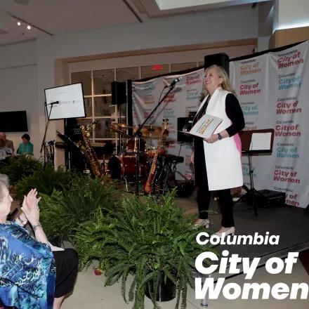 Former First Lady, Rachel Hodges speaks at the launch event for Columbia City of Women.